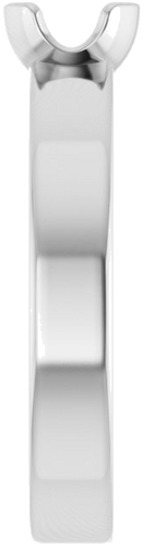 Sužadėtuvių Žiedas „Half-Bezel Solitaire“ 14k white gold Round 4.8mm (4)