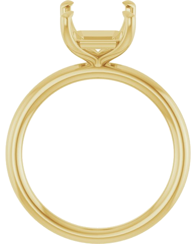 Sužadėtuvių Žiedas „Claw-Prong Solitaire“ 14k yellow gold Emerald 10mm x 8mm (2)