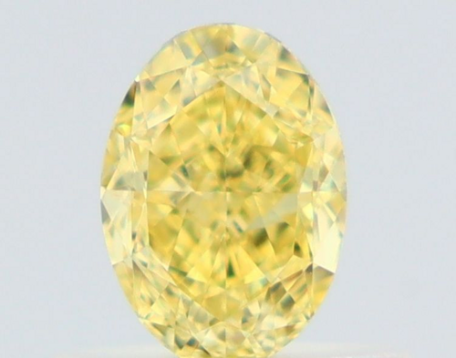 0.53 carat Fancy Intense Yellow-VVS1 Natūralus Oval Deimantas (1)