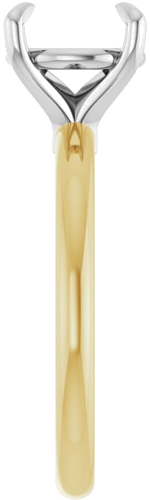 14K Yellow White 8.8 mm Round Solitaire Engagement Ring Mounting (4)