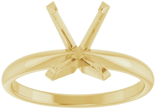 14K Yellow 10 x 8 mm Oval Solitaire Engagement Ring Mounting (3)