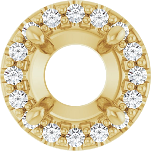 Pakabukas „Halo-Style“ 585 Geltonojo Aukso Round 5.2mm (1)