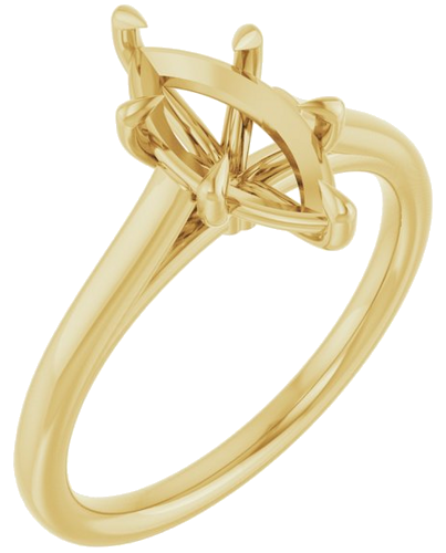 Sužadėtuvių Žiedas „Claw-Pong“ 14k yellow gold Marquise 11mm x 5.5mm (1)