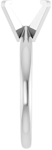 14K White 7.5x5.5 mm Emerald Solitaire Engagement Ring Mounting (4)