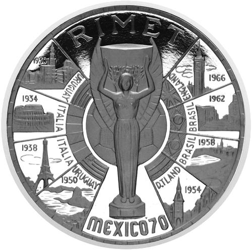 1970 FIFA pasaulio taurė 200 Pesetų Gvinėja sidabrinė moneta (1)