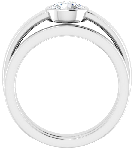 14K White  5.8 mm Round Solitaire Engagement Ring Mounting (7)