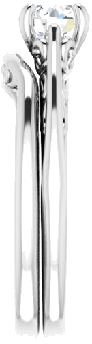 14K White 5.8 mm Round Engagement Ring Mounting (14)