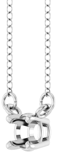 Pakabukas „Solitaire“ 14k white gold Round 4mm (2)