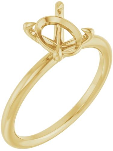 Sužadėtuvių Žiedas „Claw-Prong Solitaire“ 14k yellow gold Oval 8.5mm x 6.5mm (1)