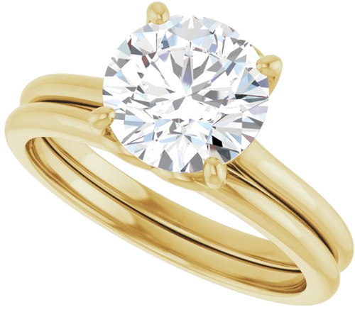 Sužadėtuvių Žiedas „Solitaire“ 14k yellow gold Round 8mm (10)