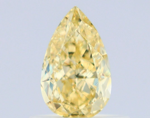 0.6 carat Fancy Yellow-VS1 Natūralus Pear Deimantas (1)