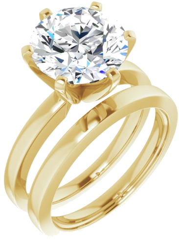Sužadėtuvių Žiedas „Solitaire“ 14k yellow gold Round 10mm (6)
