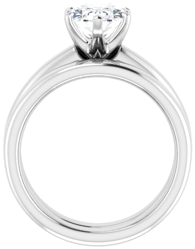 Sužadėtuvių Žiedas „Solstice Solitaire®“ 14k white gold Oval 9mm x 7mm (7)