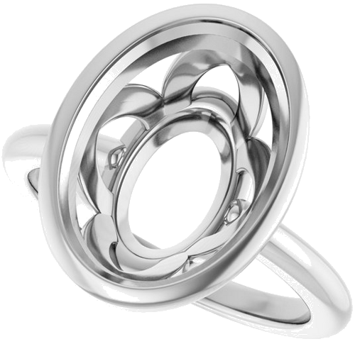 Sužadėtuvių Žiedas „Bezel-Set“ 925 Sidabro Oval 14mm x 10mm (5)