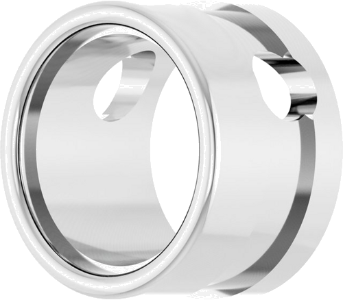 Platinum 7.4 mm Round Bezel-Set Slide Pendant Mounting (2)