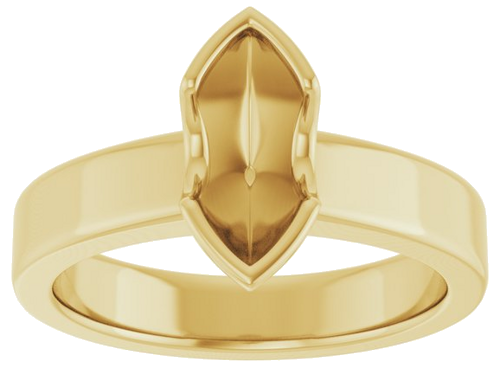 Sužadėtuvių Žiedas „Half-Bezel Solitaire“ 14k yellow gold Marquise 10mm x 5mm (3)