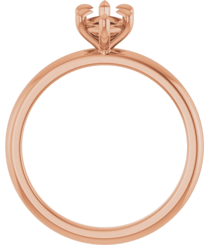 Sužadėtuvių Žiedas „Claw-Prong“ 14k rose gold Marquise 10mm x 5mm (2)