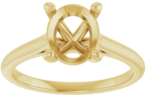 Sužadėtuvių Žiedas „Accented Infinity-Inspired“ 14k yellow gold Oval 9mm x 7mm (3)