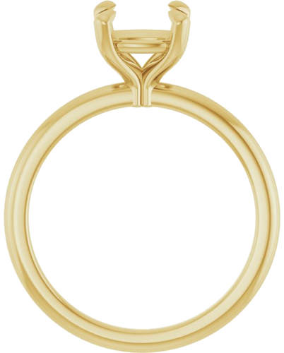 Sužadėtuvių Žiedas „Claw-Prong“ 14k yellow gold Cushion 7mm (2)