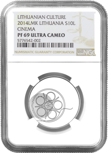 2014 Kinas Lietuva 10 litų sidabrinė moneta PF 69 ULTRA CAMEO (1)