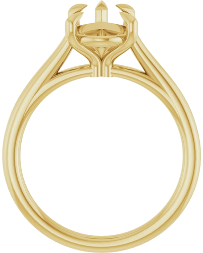 Sužadėtuvių Žiedas „Claw-Pong“ 14k yellow gold Pear 12mm x 7.5mm (2)