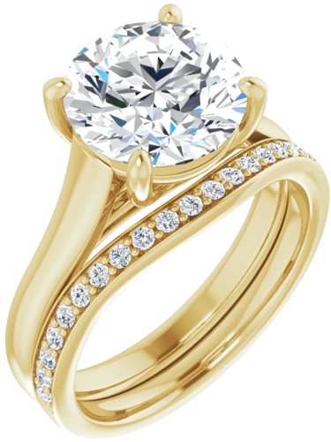 Sužadėtuvių Žiedas „Solitaire“ 14k yellow gold Round 9.4mm (6)