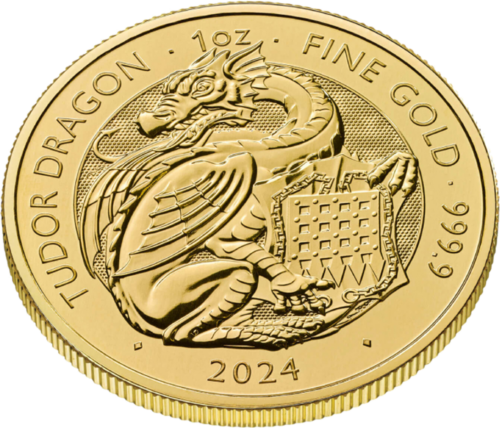 1 oz Royal Tudor Beasts: Tudor Dragon 2024 zelta monēta (2)