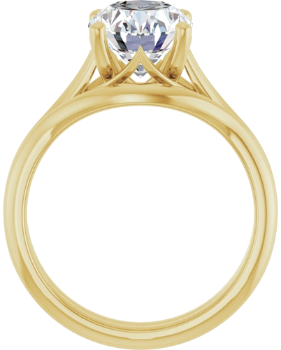 Sužadėtuvių Žiedas „Solitaire“ 14k yellow gold Oval 10mm x 8mm (7)