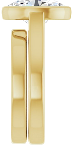 Sužadėtuvių Žiedas „Bezel-Set Solitaire“ 14k yellow gold Oval 11.5mm x 8mm (9)