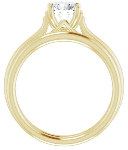 14K Yellow 5.8 mm Round Solitaire Engagement Ring Mounting (7)