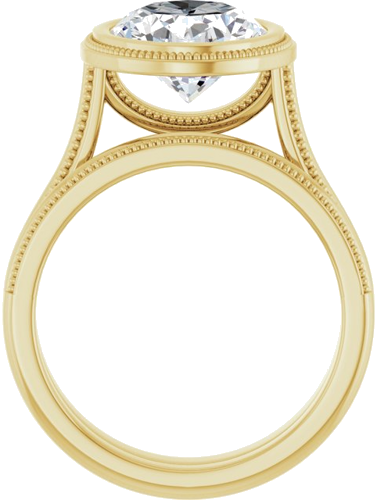 14K Yellow 11x9 mm Oval Solitaire Engagement Ring Mounting (7)