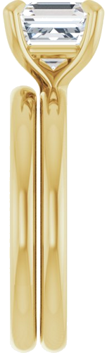 Sužadėtuvių Žiedas „Solitaire“ 585 Geltonojo Aukso Asscher 7mm (9)