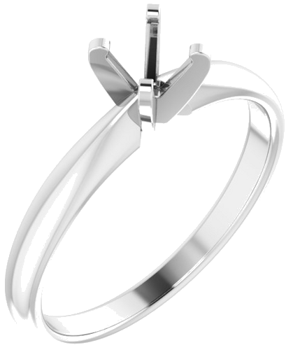 Sužadėtuvių Žiedas „Solitaire“ 585 Baltojo Aukso Round 4.6mm (1)