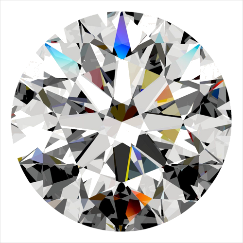 0.41 carat F-VVS2 Excellent cut Natūralus Round Deimantas (1)
