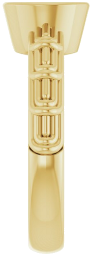 14K Yellow 7.4 mm Round Solitaire Engagement Ring Mounting (4)