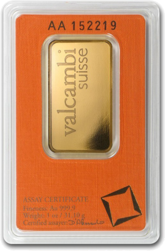 1 oz Investīciju zelta stienis Valcambi (3)