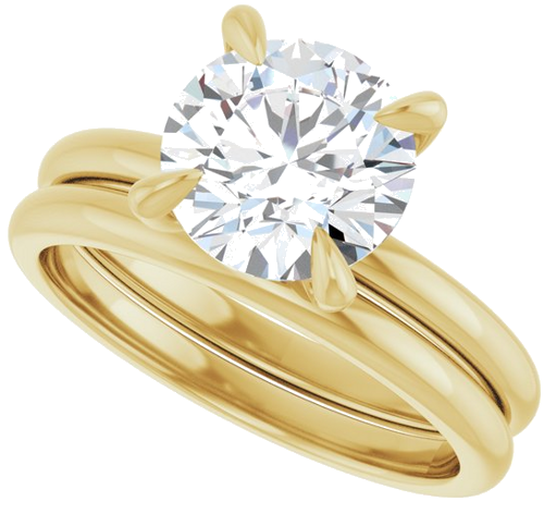 Sužadėtuvių Žiedas „Solitaire“ 18k yellow gold Round 8.2mm (10)