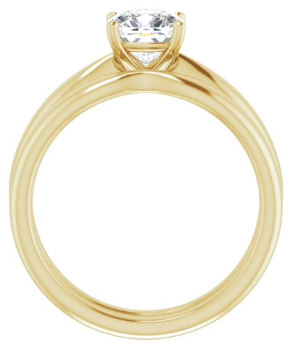 Sužadėtuvių Žiedas 14k yellow gold Cushion 6mm (7)