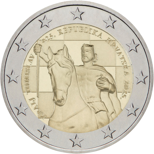 2025 Хърватия Крал Томислав 2 евро монета (1)