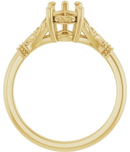 Sužadėtuvių Žiedas „Sculptural“ 18k yellow gold Pear 8mm x 6mm (2)