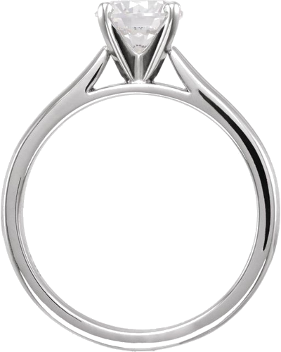 14K White 6.5 mm Round Solitaire Engagement Ring Mounting (4)