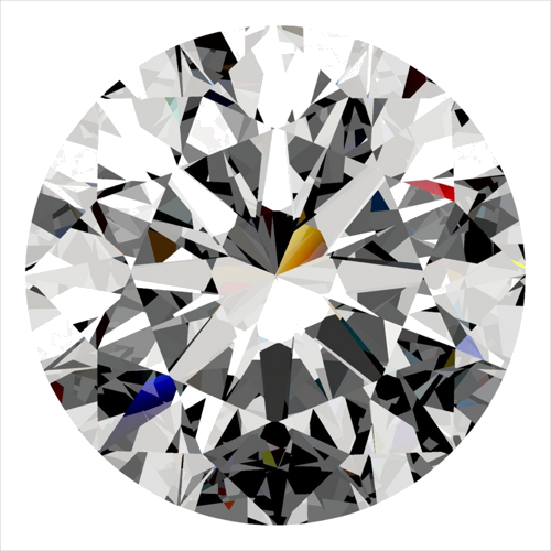 0.42 carat F-VVS1 Excellent cut Natūralus Round Deimantas (1)