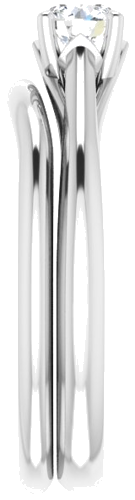 14K White 4.4 mm Round Solitaire Engagement Ring Mounting (9)