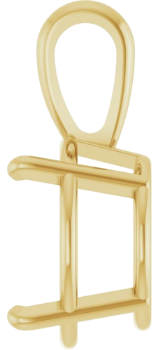 14K Yellow 12 mm Round 4-Prong Pendant Mounting (3)