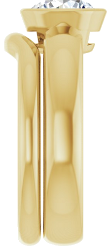 Sužadėtuvių Žiedas „Bezel-Set Solitaire“ 18k yellow gold Round 7mm (9)