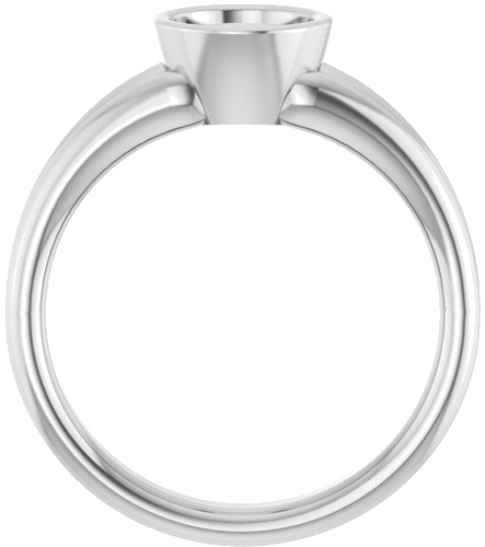 14K White 6.5 mm Round Engagement Ring Mounting (2)