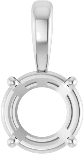Platinum 7 mm Round 4-Prong Pendant Mounting (1)