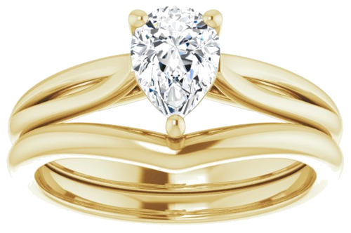 14K Yellow 7x5 mm Pear Engagement Ring Mounting (8)
