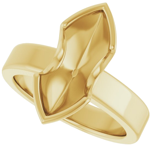 Sužadėtuvių Žiedas „Half-Bezel Solitaire“ 14k yellow gold Marquise 15mm x 7mm (5)