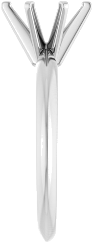 Sužadėtuvių Žiedas „Solitaire“ 585 Baltojo Aukso Oval 8mm x 6mm (4)